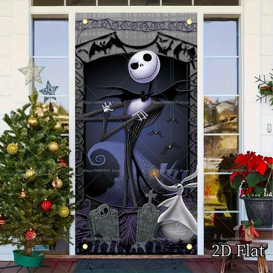 Halloween Night Door Banner Photography Backdrop Indoor Outdoor Porch Background Party