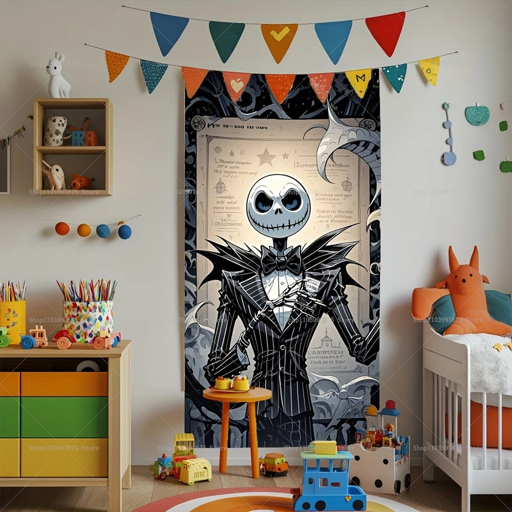 Halloween Night Door Banner Photography Backdrop Indoor Outdoor Porch Background Party