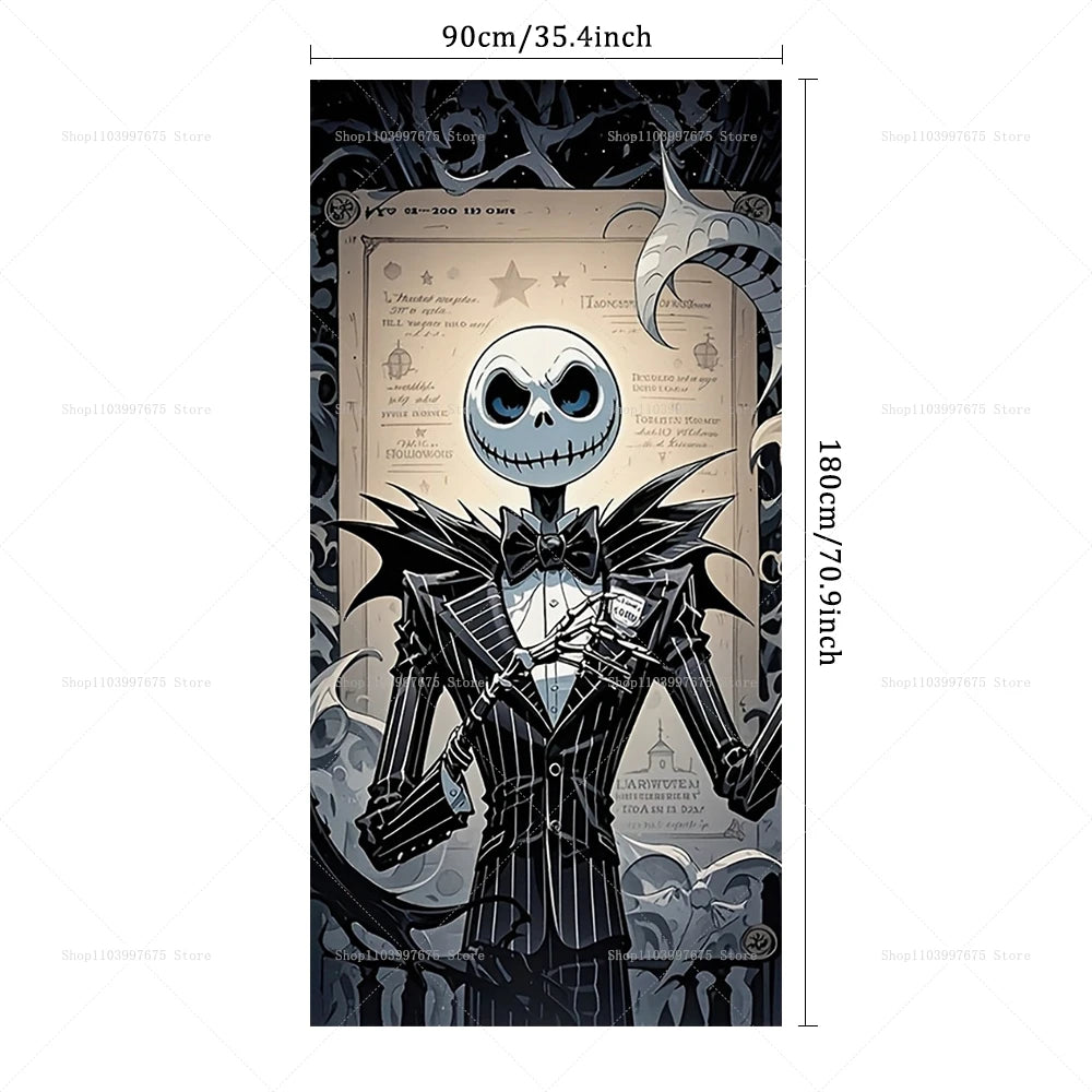 Halloween Night Door Banner Photography Backdrop Indoor Outdoor Porch Background Party